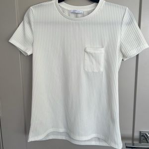 Zara White Blouse/Shirt